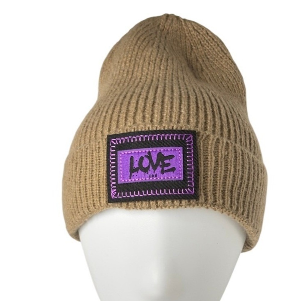 Unisex Knit Cap Beanie Double Layer Winter Hat Tan NEW Outdoor Gorpcore OS